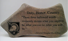 Load image into Gallery viewer, Duty, Honor, Country - Engraved Rock