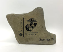 Load image into Gallery viewer, US Marine Engraved Rock - Semper Fi