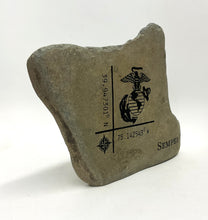 Load image into Gallery viewer, US Marine Engraved Rock - Semper Fi