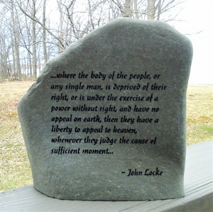 George Washington's "Appeal to Heaven" Emblem Engraved Rock