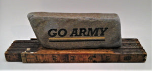 GO ARMY Engraved Stone Paperweight