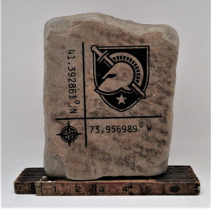 West Point Latitude - Longitude Coordinate Rock