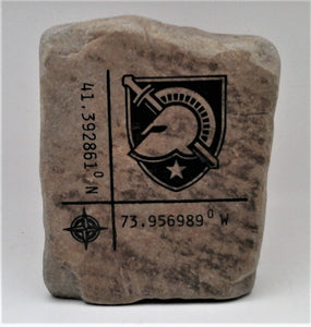 West Point Latitude - Longitude Coordinate Rock