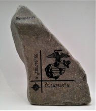 Load image into Gallery viewer, Marine Corps Engraved Rock