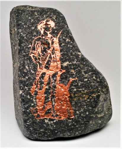 Rock engraved - American Patriot Minuteman