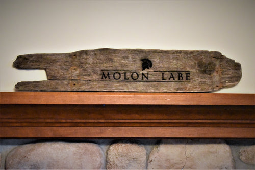 Molon Labe Engraved Driftwood