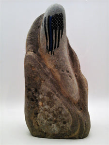 Thin Blue Line Flag Rock