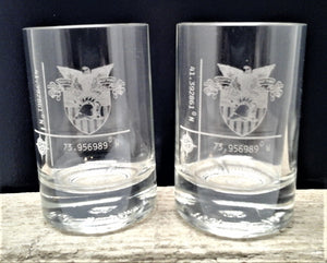 West Point Military Academy Coordinate Rock Glass Set