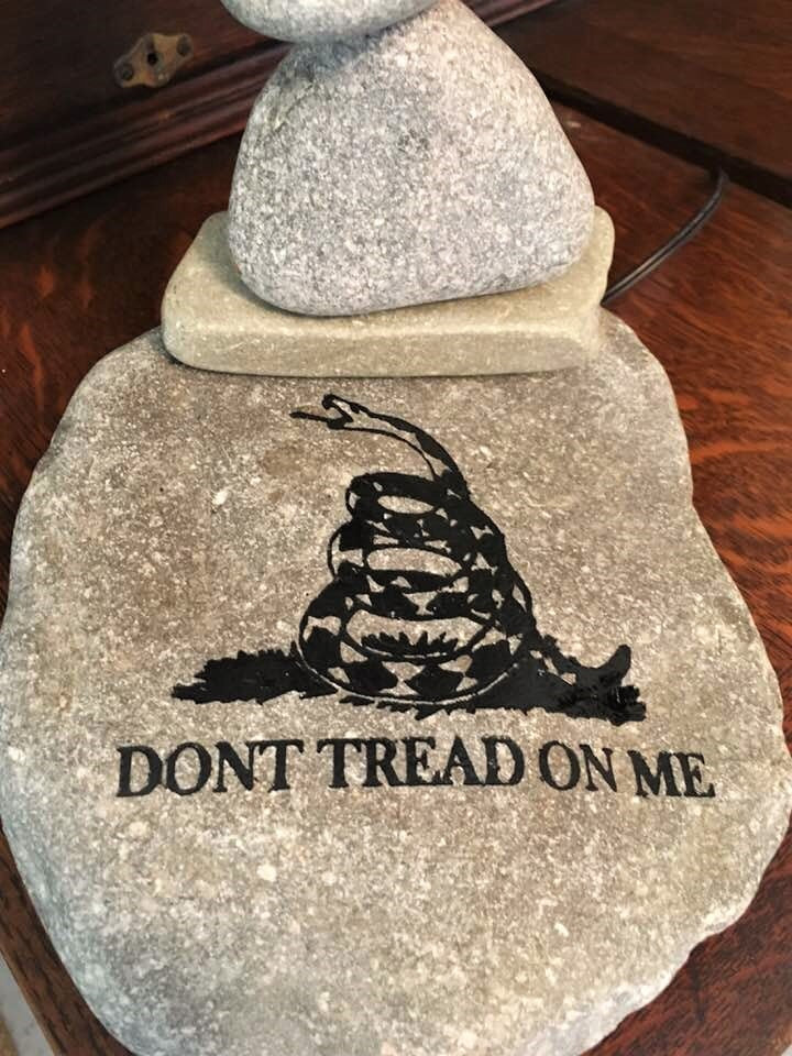 Dont Tread on Me Rock Lamp